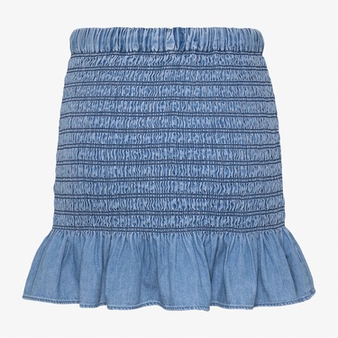  Tommy Jeans Chambray Ruched Kadın Mavi Etek