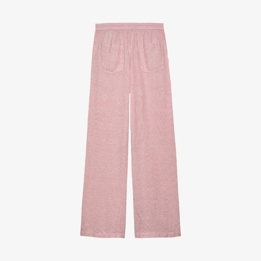  Tommy Jeans Linen Kadın Pembe Pantolon
