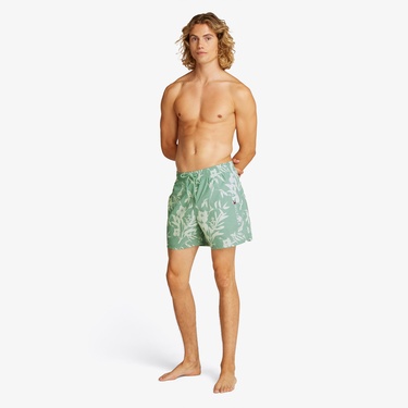  Tommy Hilfiger Medium Drawstring Print Erkek Yeşil Mayo Şort