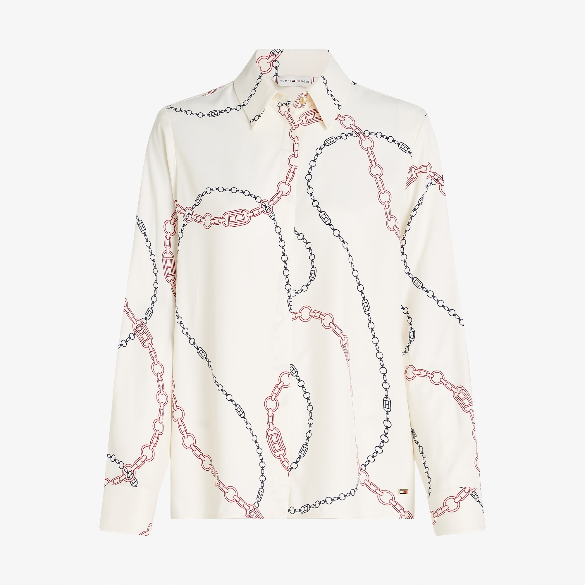 Tommy Hilfiger Soft Viscose Regular Kadın Beyaz Gömlek