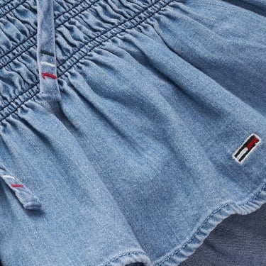  Tommy Jeans Chambray Ruched Kadın Mavi Etek