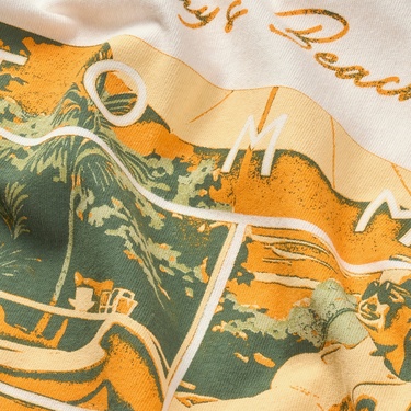  Tommy Jeans Relax Beach Club Graphic Erkek Beyaz T-Shirt