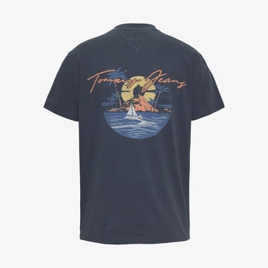  Tommy Jeans Sailing Erkek Lacivert T-Shirt
