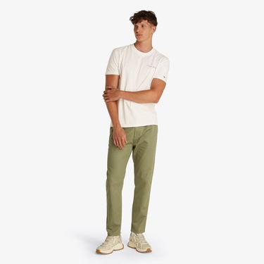  Tommy Jeans Reg Sig Sailing Ext Erkek Beyaz T-Shirt
