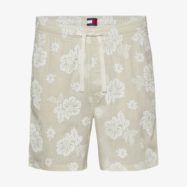  Tommy Jeans Slub Aop Beach Ext Erkek Bej Şort