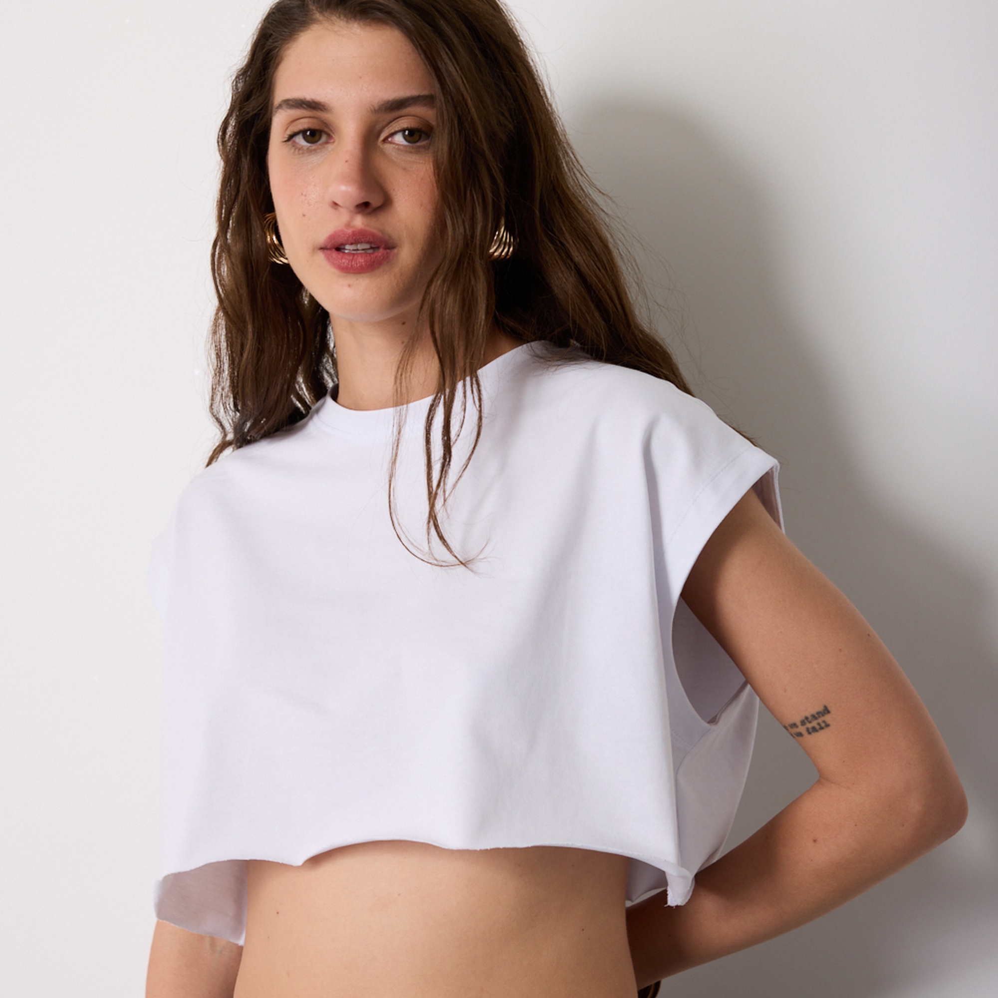 Baskılı Crop Tshirt