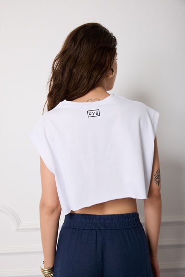  Baskılı Crop Tshirt