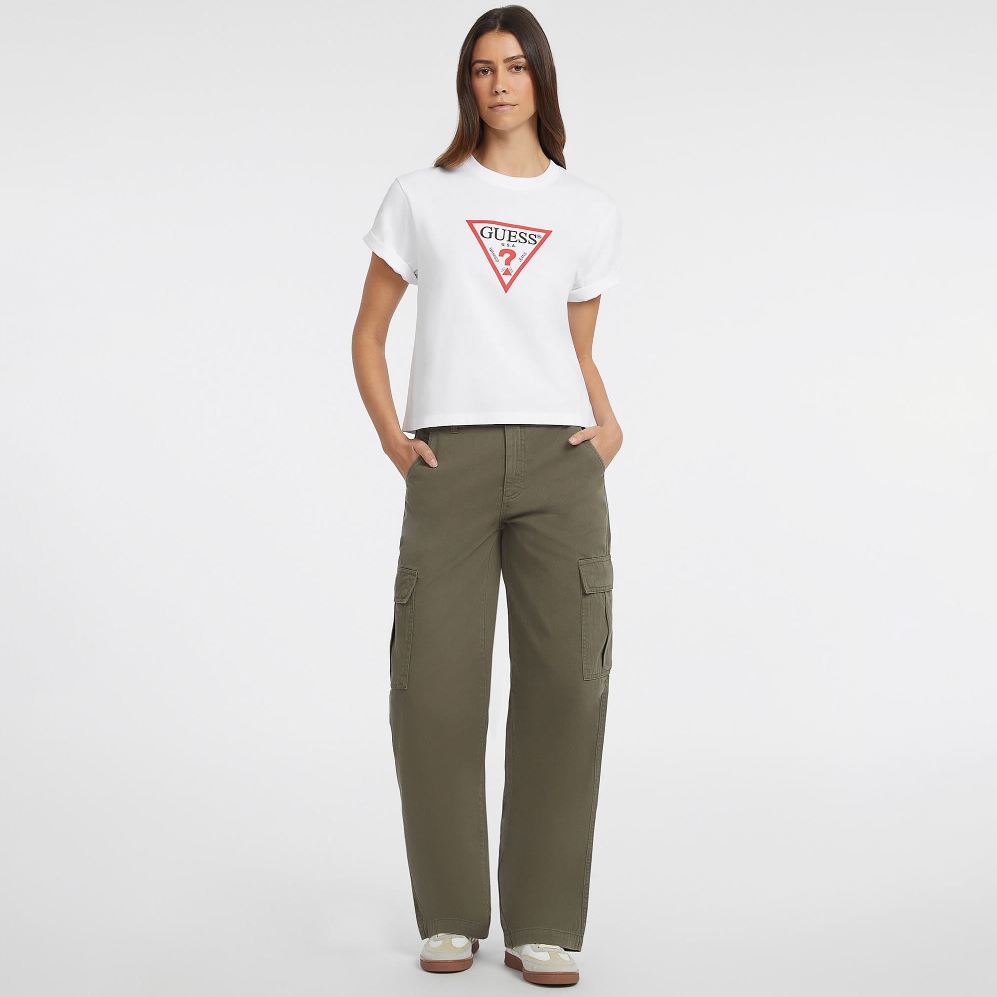 Guess Kadın Beyaz T-Shirt