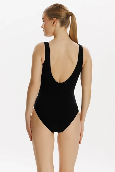  Drape Detaylı Kruvaze Mayo  - Ines