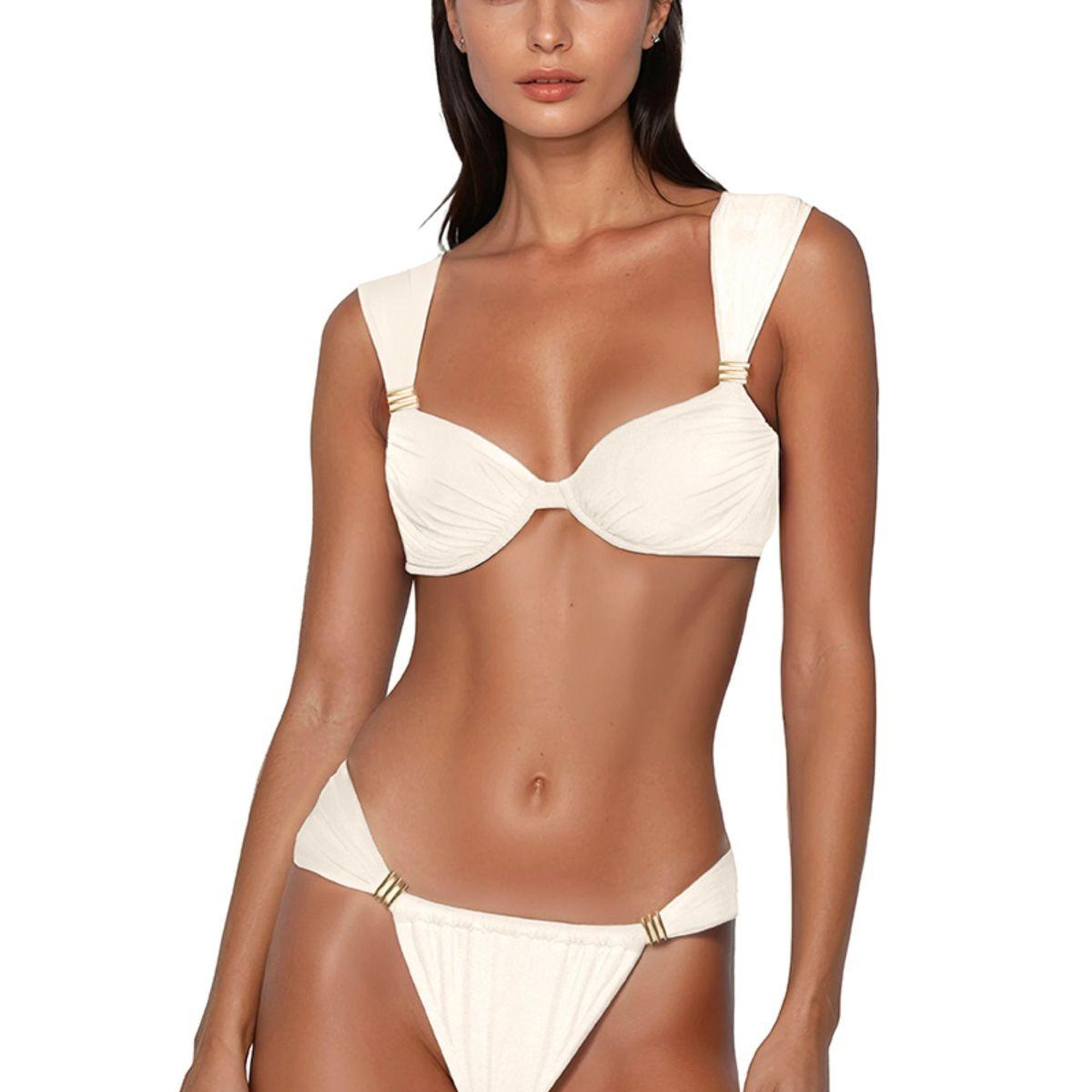 MOVOM VIDA UNDERWIRE RUCHED BİKİNİ KADIN BEYAZ