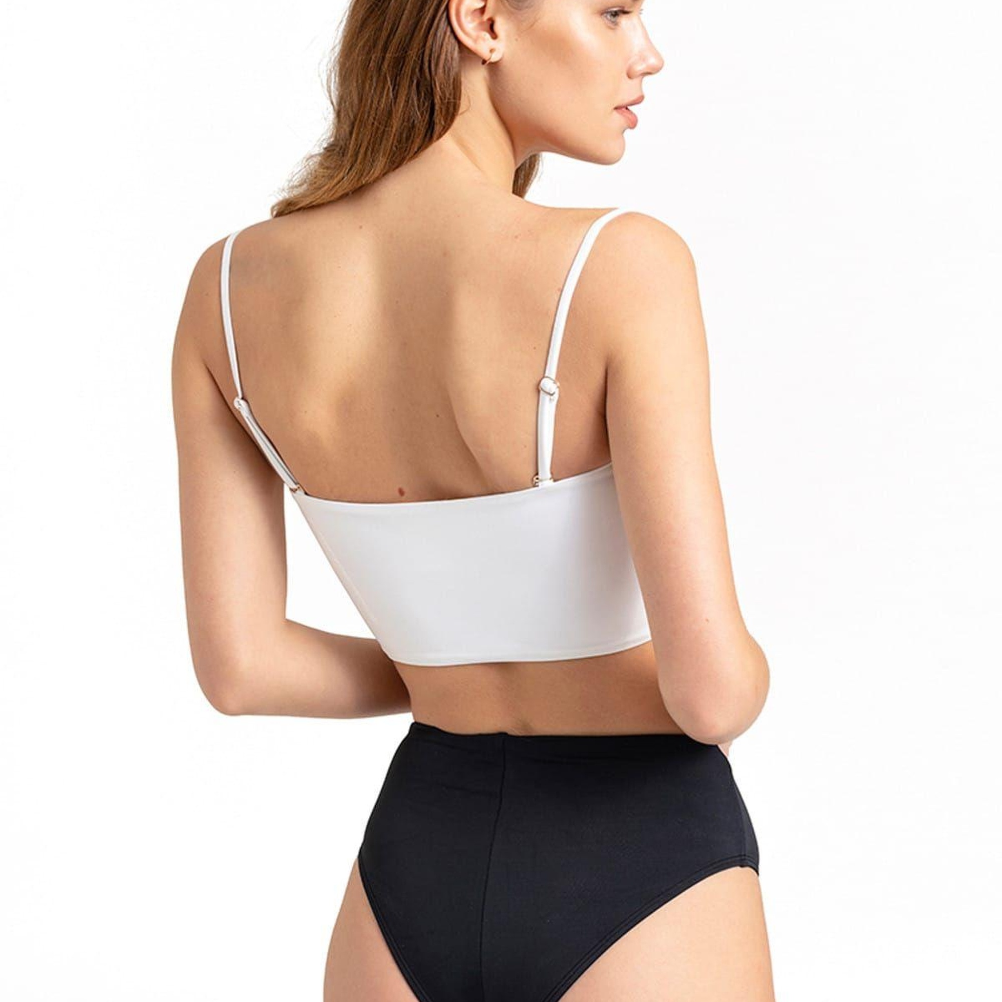 Movom Indira Tube Top Kadın Bikini Takım Siyah & Beyaz