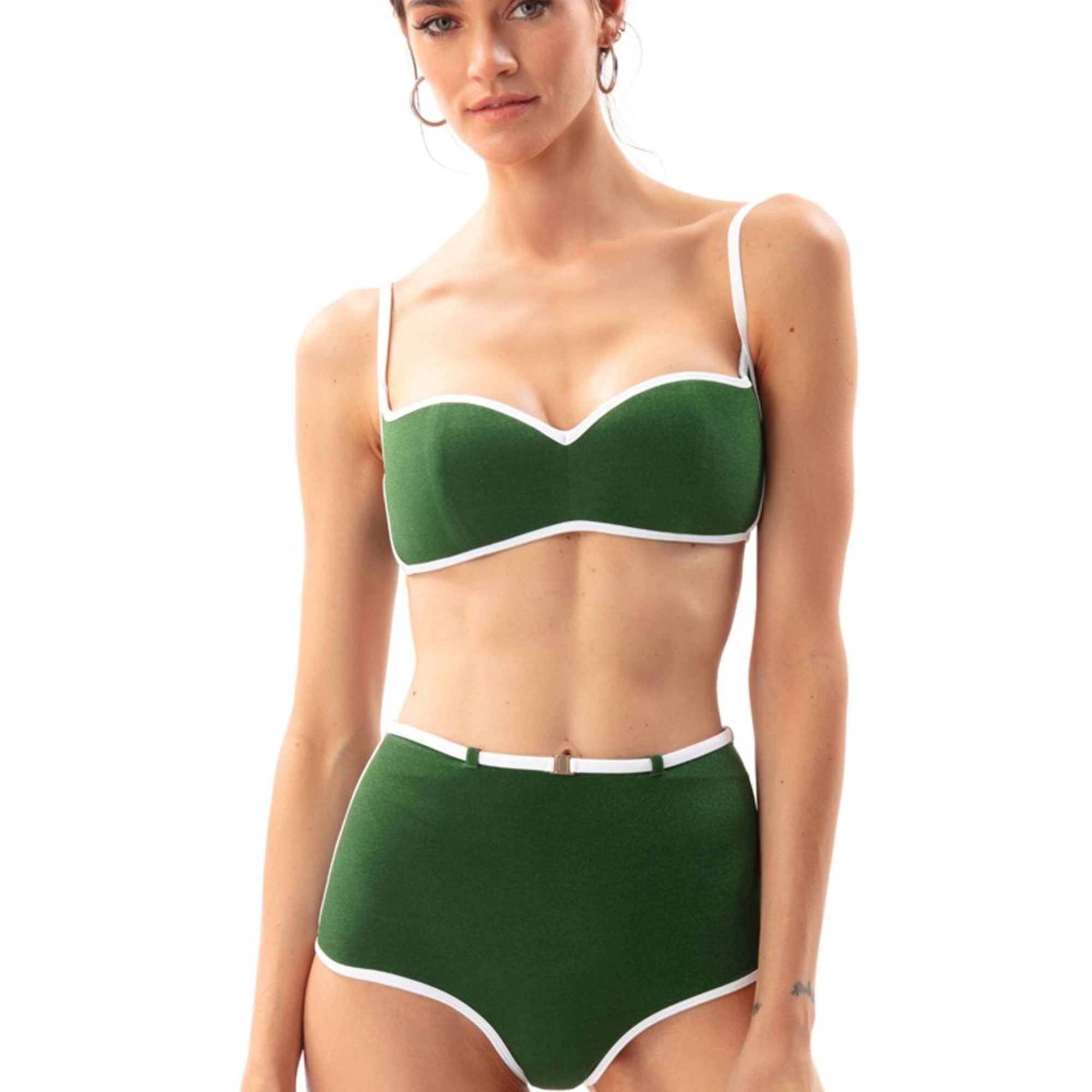 Movom Ponyo V Neck Kadın Bikini Takım Yeşil