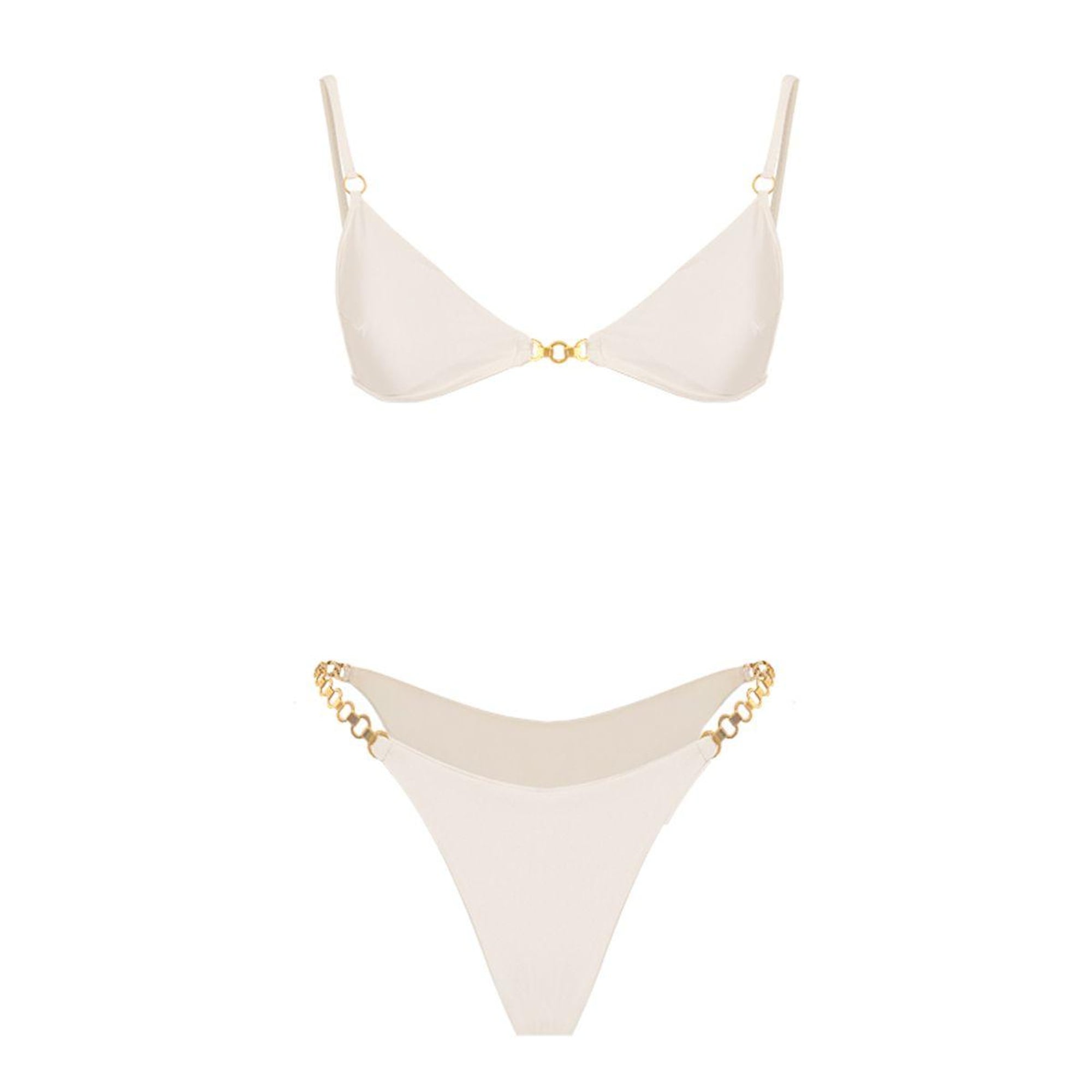 Movom Lyra Triangle Kadın Bikini Takım Beyaz