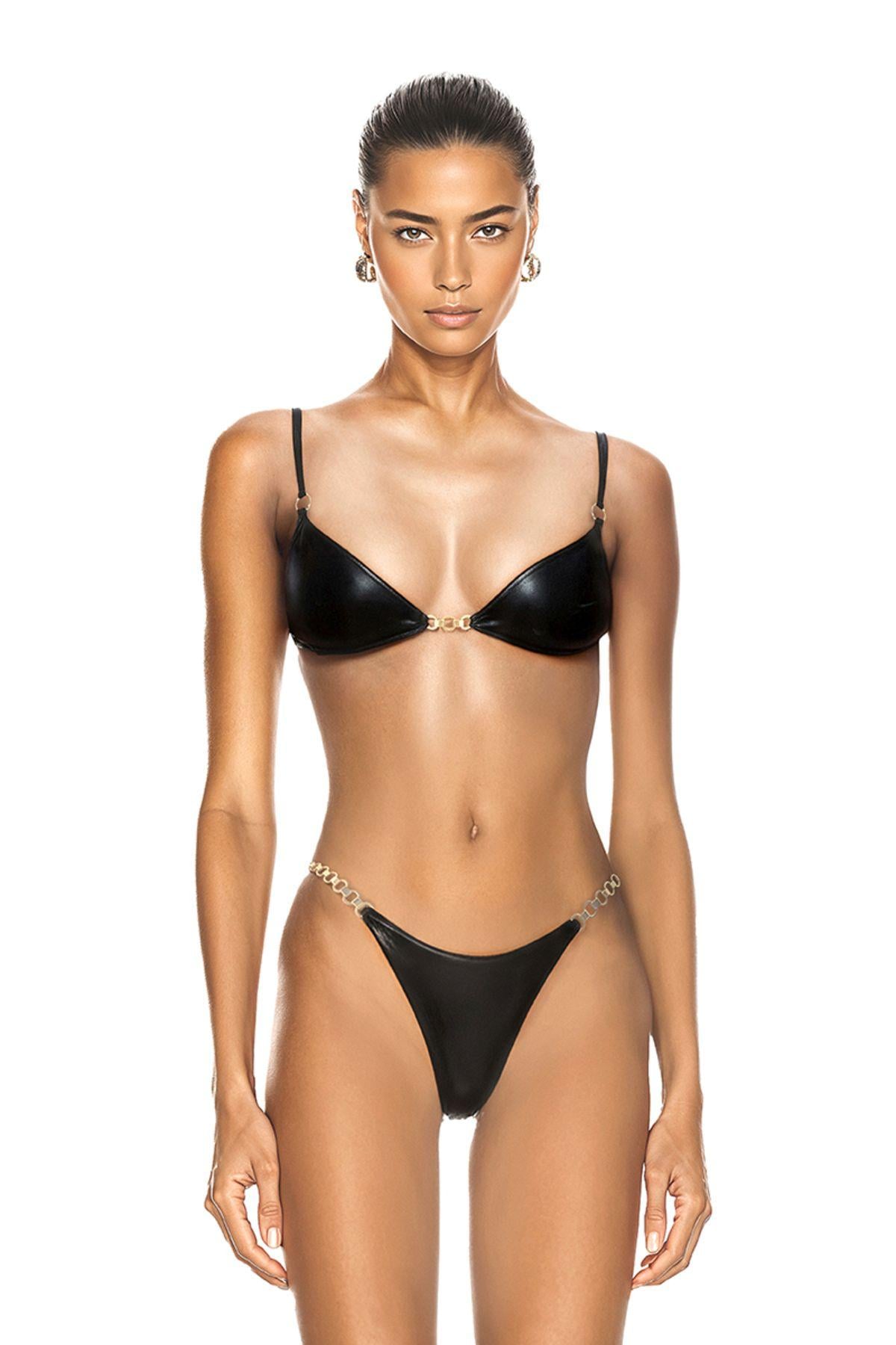  Movom Noir Triangle Kadın Bikini Takım Siyah