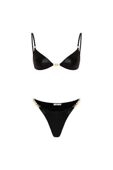  Movom Noir Triangle Kadın Bikini Takım Siyah