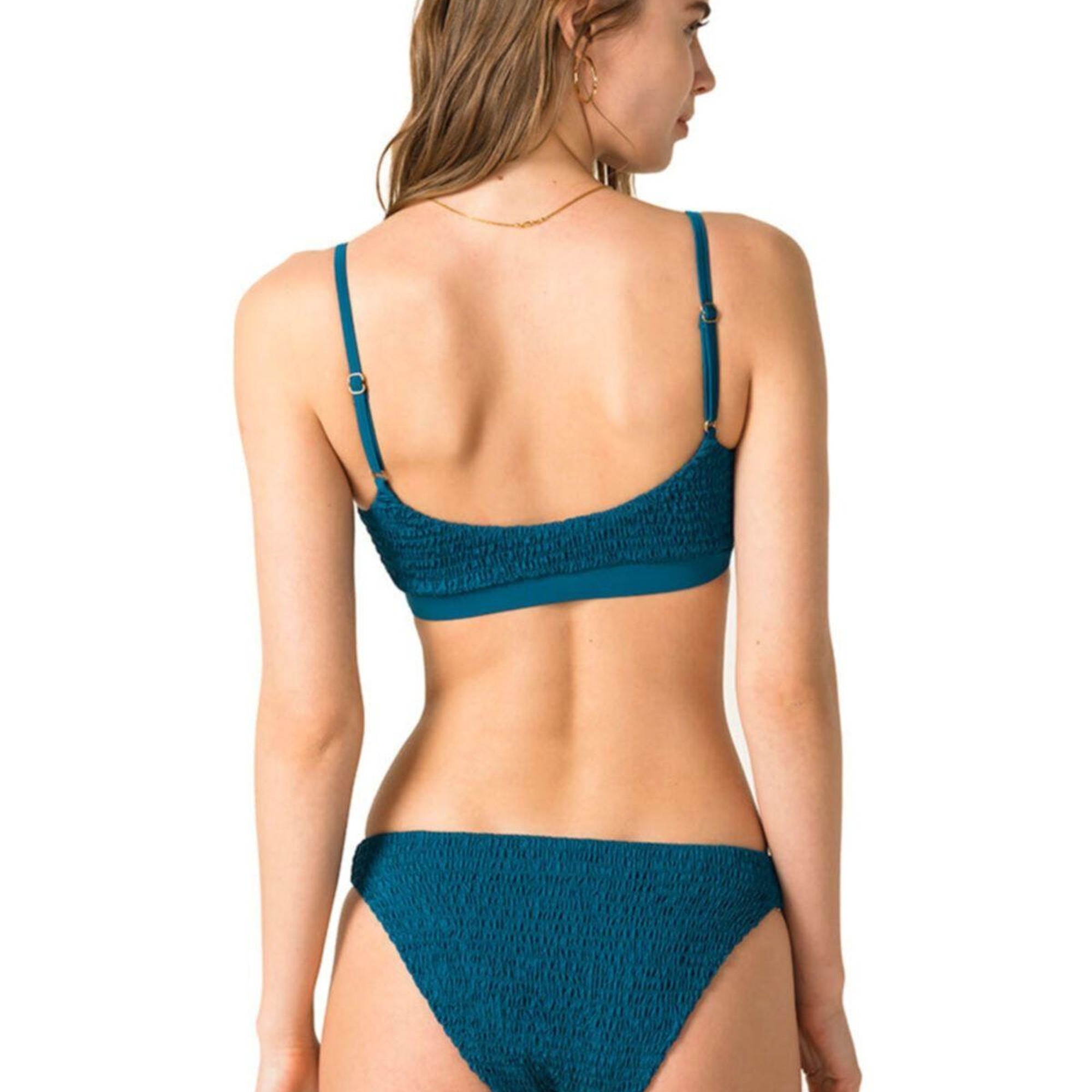 Movom Luna Smock Bandeau Kadın Bikini Takım Petrol Mavisi