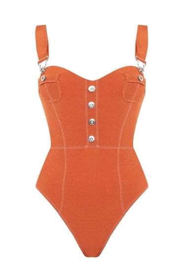  Movom Dune Salopette Mayo Kadın Turuncu