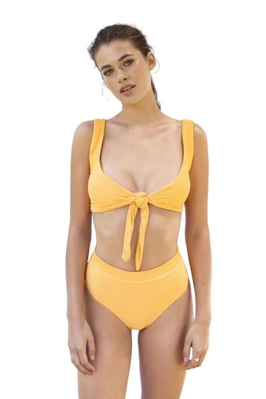  Movom Naomi Tie-Front Kadın Bikini Takım Sarı