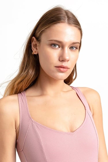  Movom Rosa V-Neck Mayo Kadın Pembe