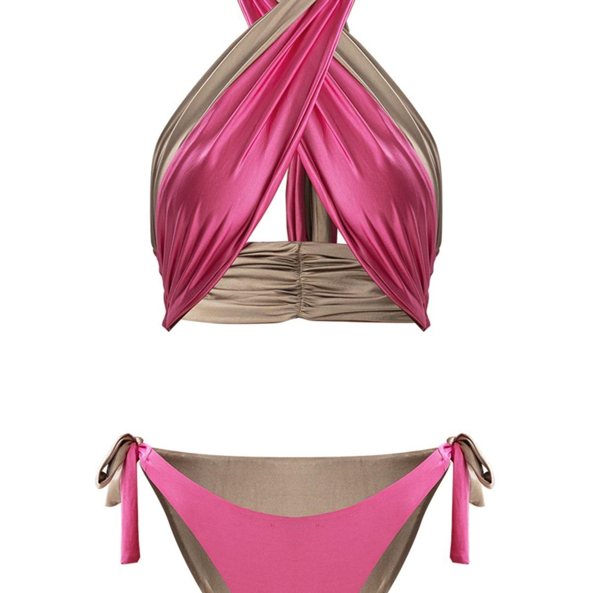Movom Zuni Criss Cross Kadın Bikini Takım Pembe