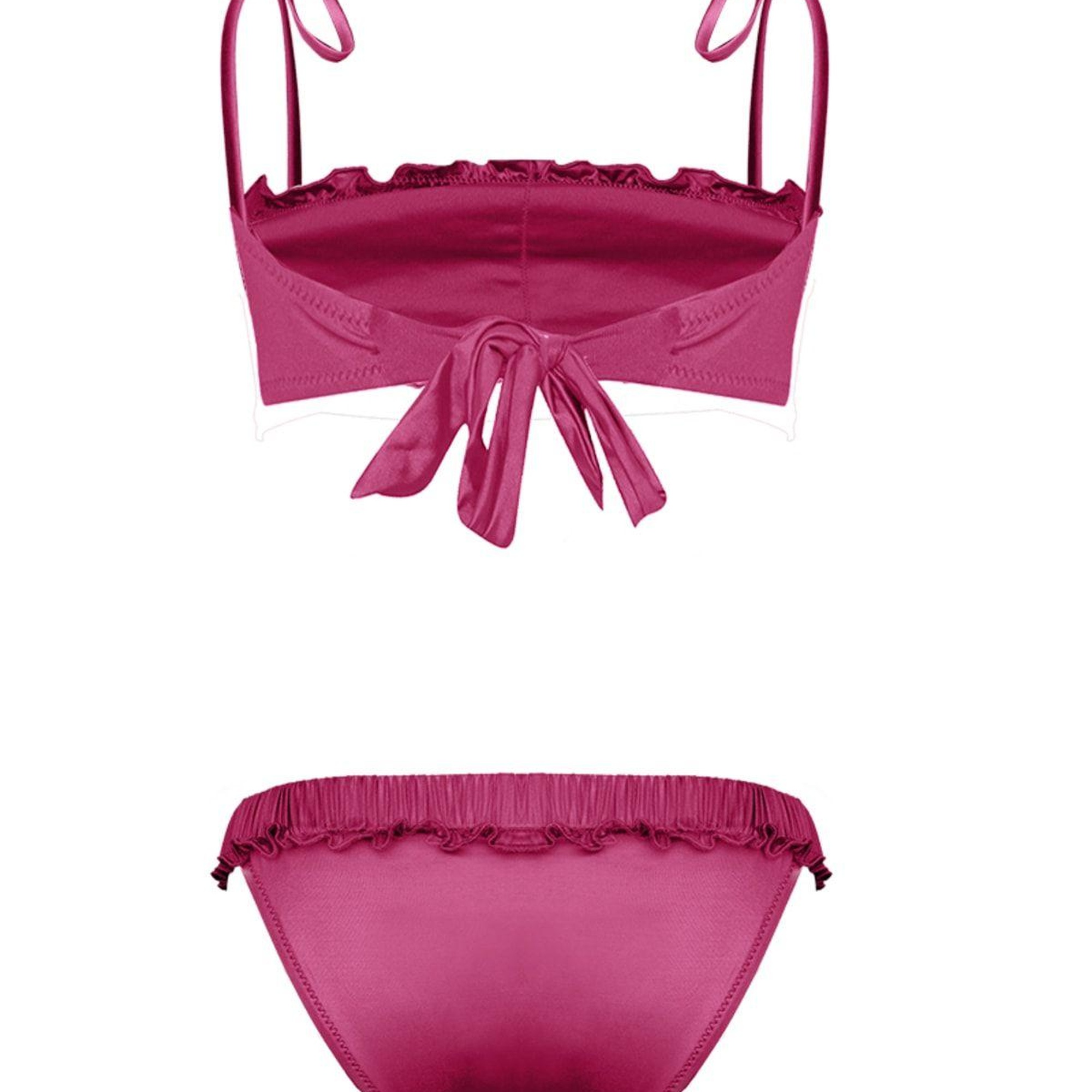 Movom Aster Frill Kadın Bikini Takım Pembe