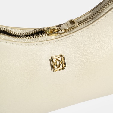  Kadın Bej Omuz Askılı Mini Deri El Çantası