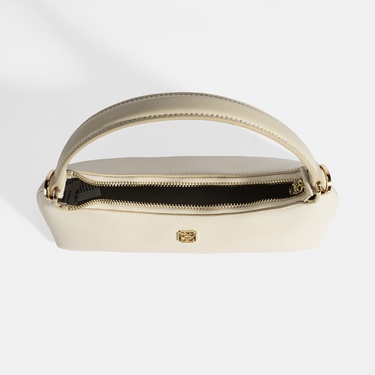  Kadın Bej Omuz Askılı Mini Deri El Çantası