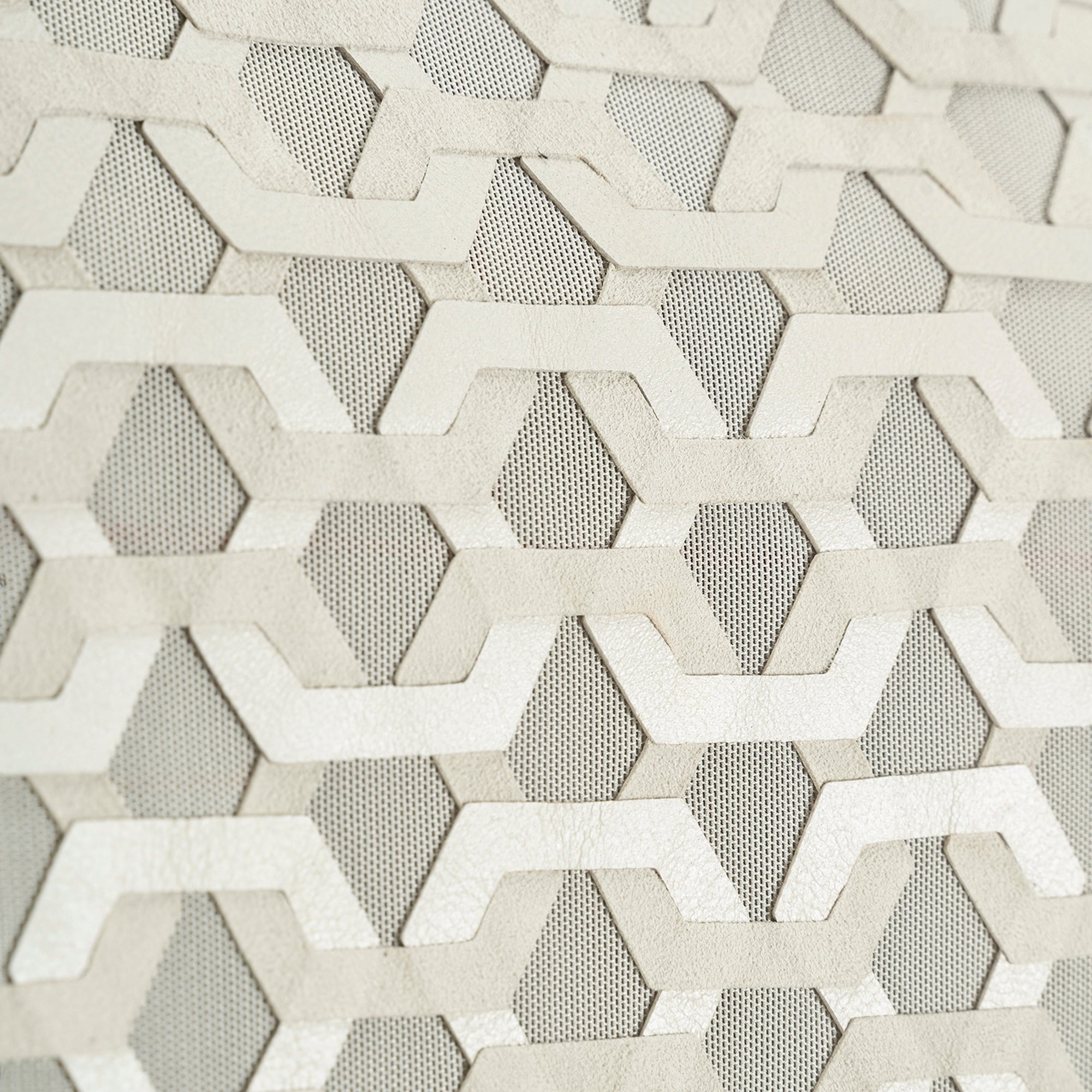 Kadın Beyaz Deri Detaylı Bluz