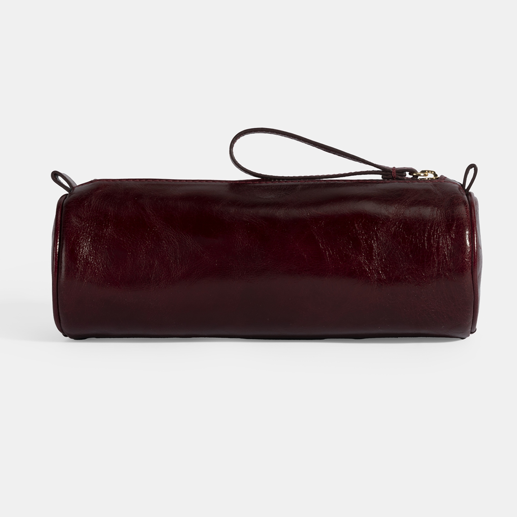 Bordo Deri Kalemlik/Tıraş/Makyaj Çantası