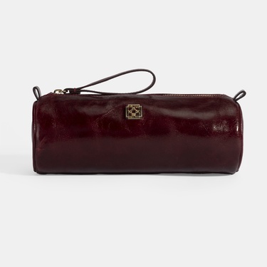  Bordo Deri Kalemlik/Tıraş/Makyaj Çantası