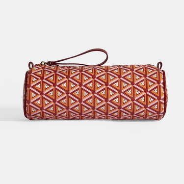  Kırmızı Monogram Desenli Kalemlik/Tıraş/Makyaj Çantası