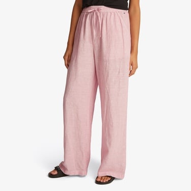  Tommy Jeans Linen Kadın Pembe Pantolon