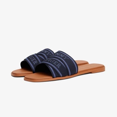  Tommy Hilfiger Webbing Kadın Lacivert Sandalet