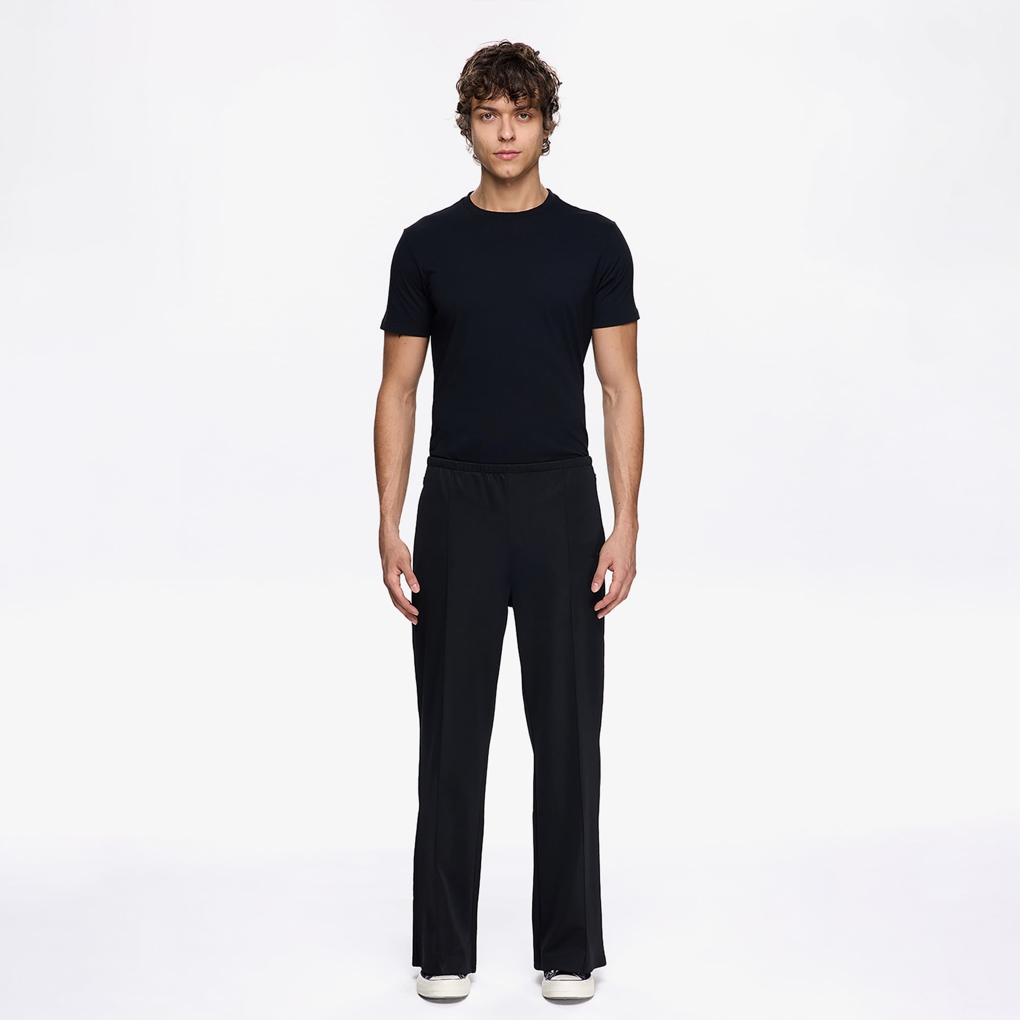 Les Benjamins 402 Erkek Siyah Bol Paça Pantolon