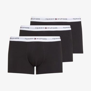  Tommy Hilfiger 3'lü Trunk Erkek Siyah Boxer