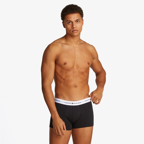  Tommy Hilfiger 3'lü Trunk Erkek Siyah Boxer