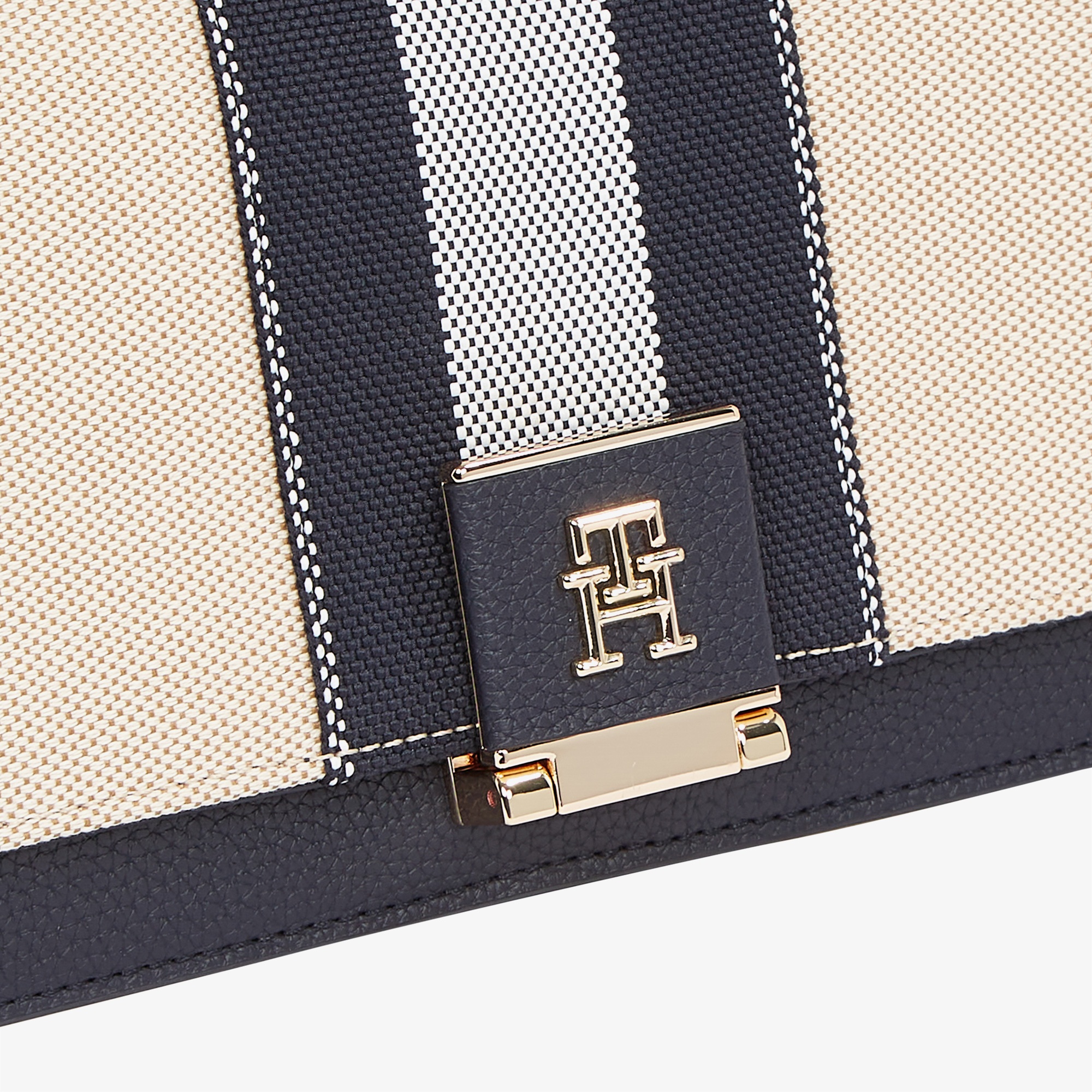 Tommy Hilfiger Crossover Canvas Kadın Mavi El Çantası