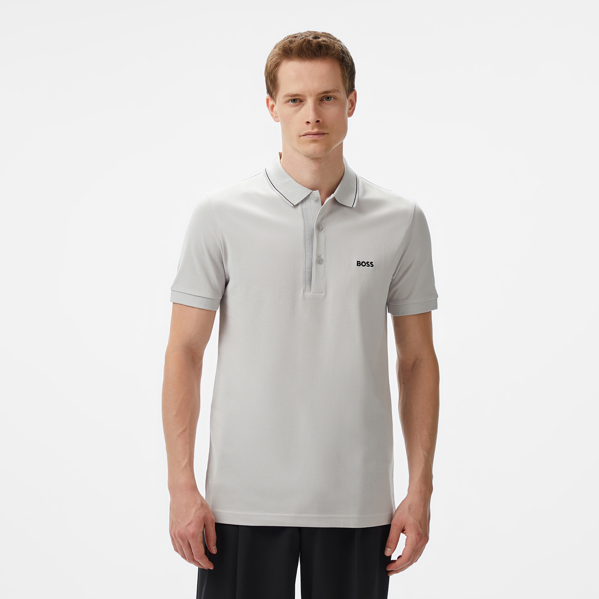 Boss Paule 4 Erkek Gri Polo