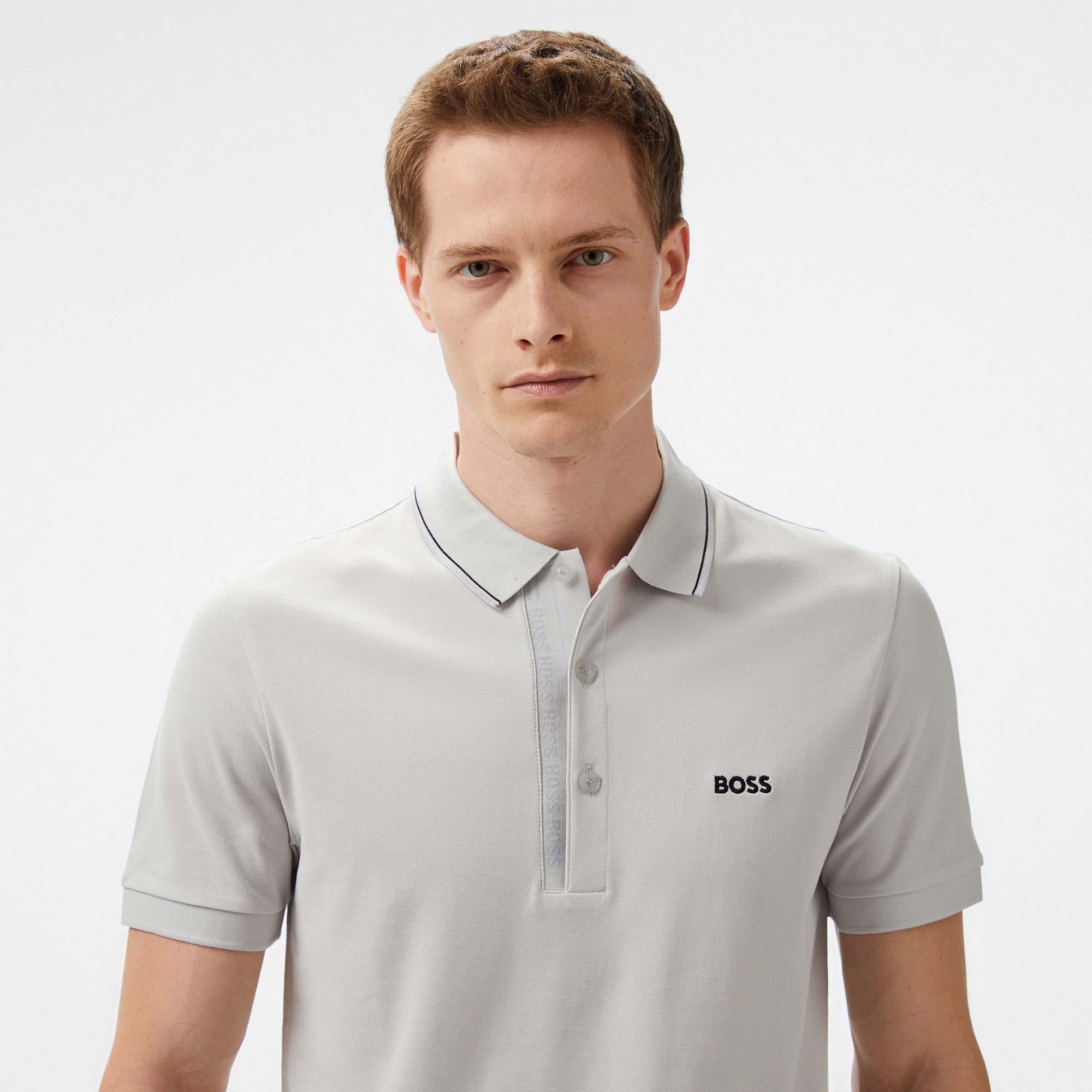 Boss Paule 4 Erkek Gri Polo