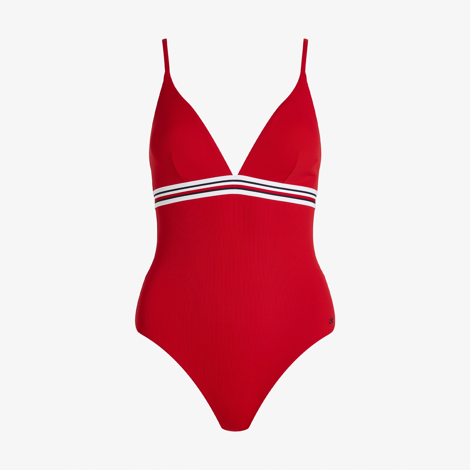 Tommy Hilfiger Triangle One Piece Kadın Kırmızı Mayo