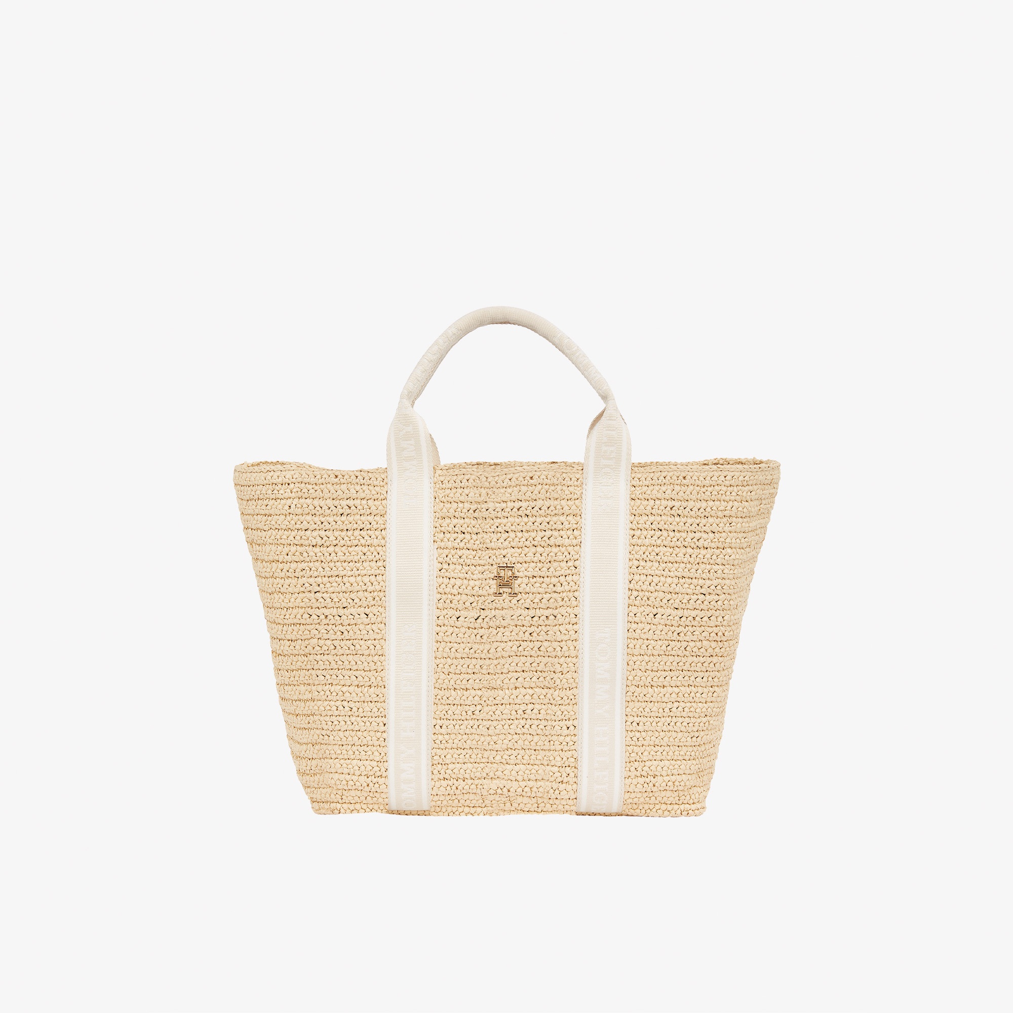 Tommy Hilfiger Spring Logo Kadın Bej Plaj Çantası