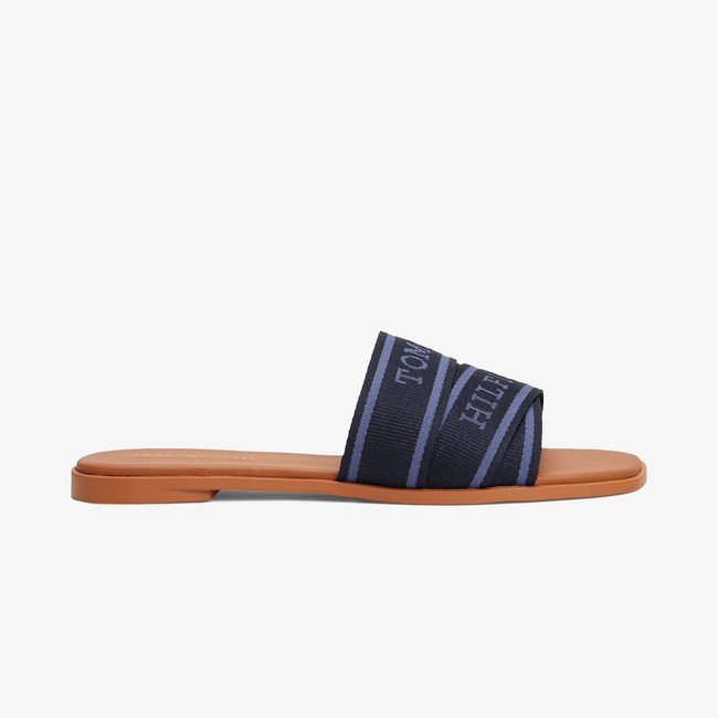  Tommy Hilfiger Webbing Kadın Lacivert Sandalet