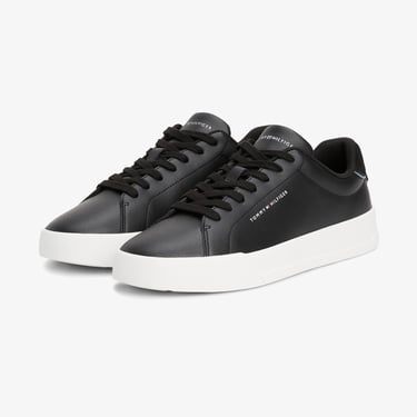  Tommy Hilfiger Court Detail Erkek Siyah Sneaker
