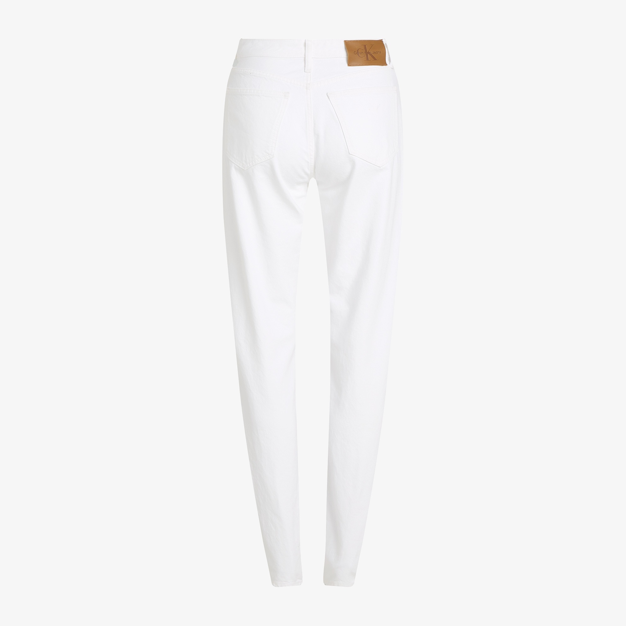 Calvin Klein Authentic Slim Straight Kadın Beyaz Jean