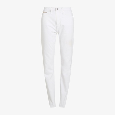  Calvin Klein Authentic Slim Straight Kadın Beyaz Jean