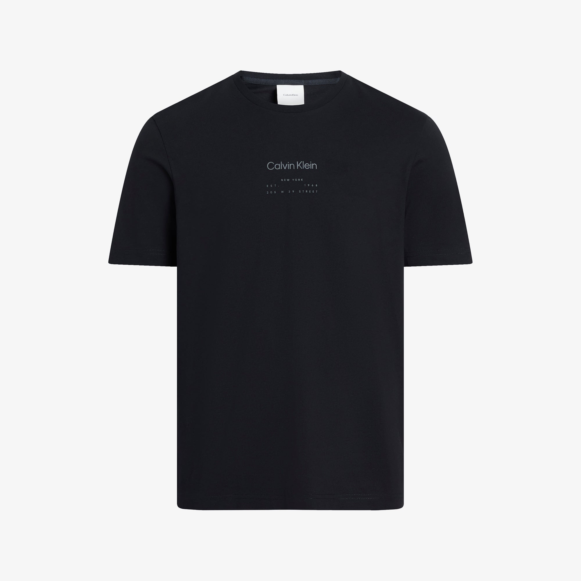 Calvin Klein Raised Editorial Logo Erkek Siyah T-Shirt