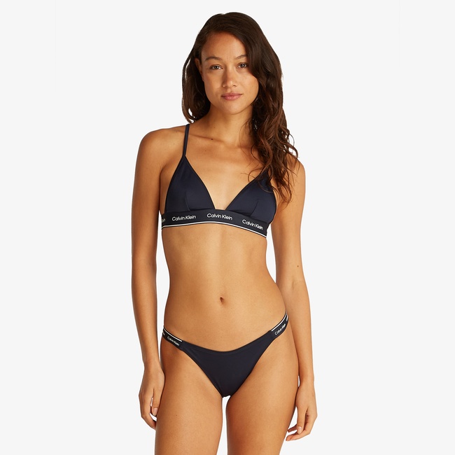  Calvin Klein Triangle-Rp Kadın Lacivert Bikini Üstü