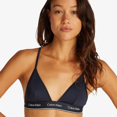  Calvin Klein Triangle-Rp Kadın Lacivert Bikini Üstü