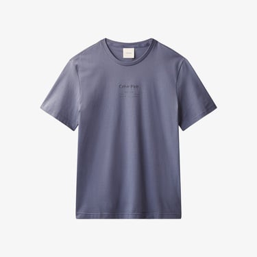  Calvin Klein Raised Editorial Logo Erkek Gri T-Shirt