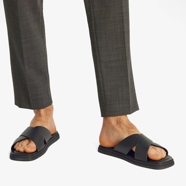  Calvin Klein Criss Cross Erkek Siyah Terlik